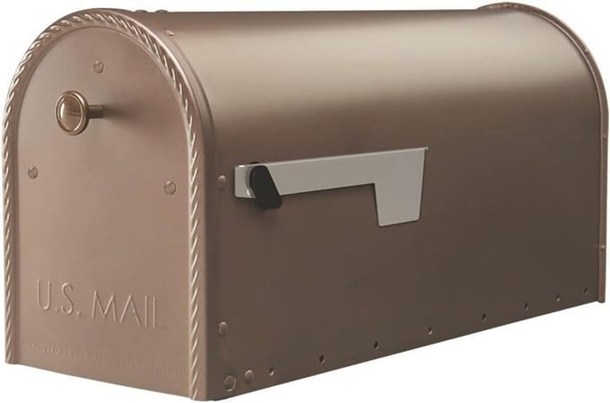 Grote Post-Mount Brievenbus - Venetiaans Bronzen Staal
