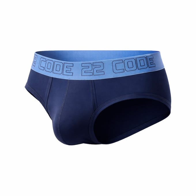 CODE 22 Bouquet Brief Navy - MAAT S - Heren Ondergoed - Slip voor Man - Mannen Brief