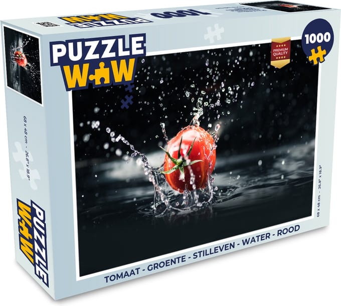 Puzzel Tomaat - Groente - Stilleven - Water - Rood - Legpuzzel - Puzzel 1000 stukjes volwassenen