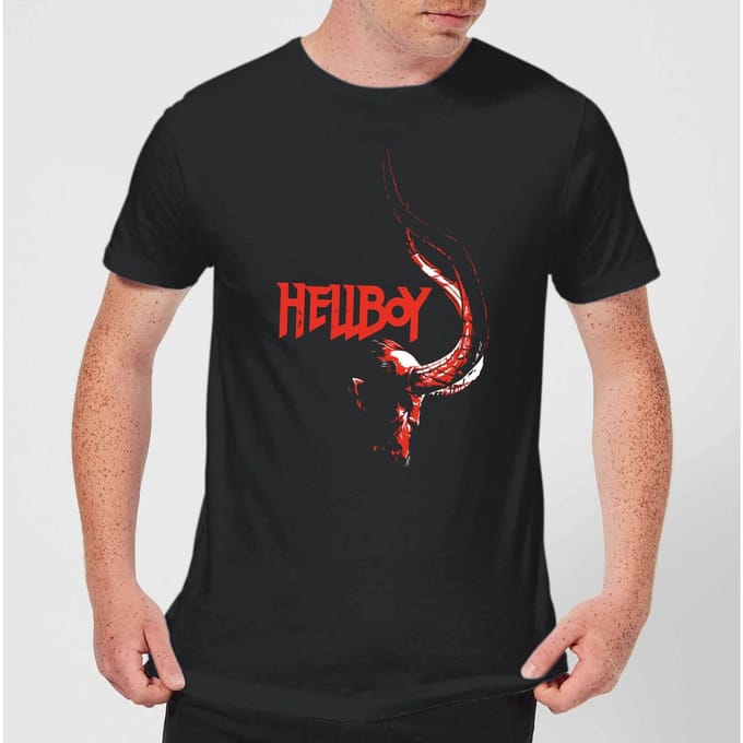 Hellboy Profile Men's T-Shirt - Black - 5XL