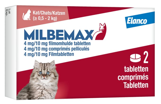 Milbemax kitten tot 2 kg - 1 st à 2 Tabletten