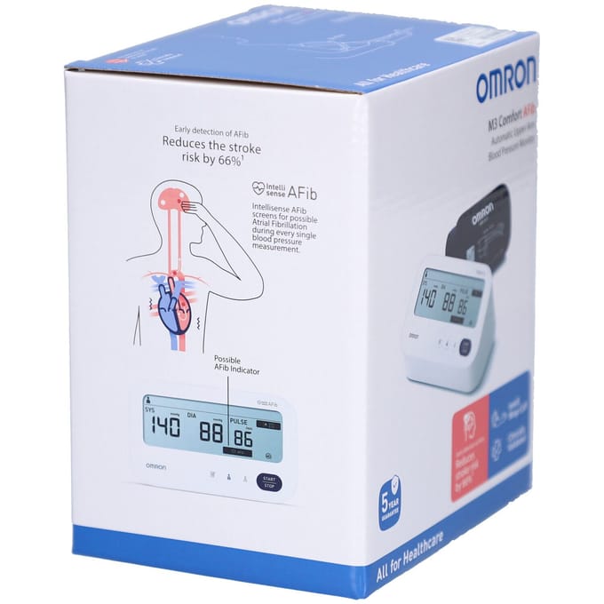 Omron - M3 Comfort AFib bovenarmbloeddrukmeter - Bloeddrukmeters