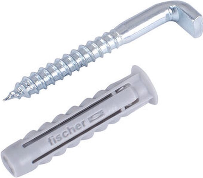 Pluggen met L-schroef SX Fischer D6xL30mm 8st