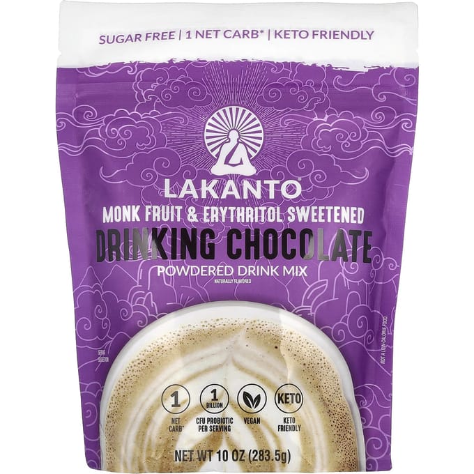 Lakanto, Drinkbare Chocoladepoeder Drankmix, Gezoet met Monniksfruit en Erythritol, 10 oz (283.5 g)