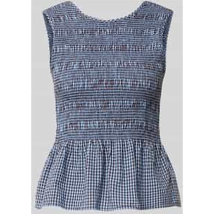 slim fit blousetop van katoenmix