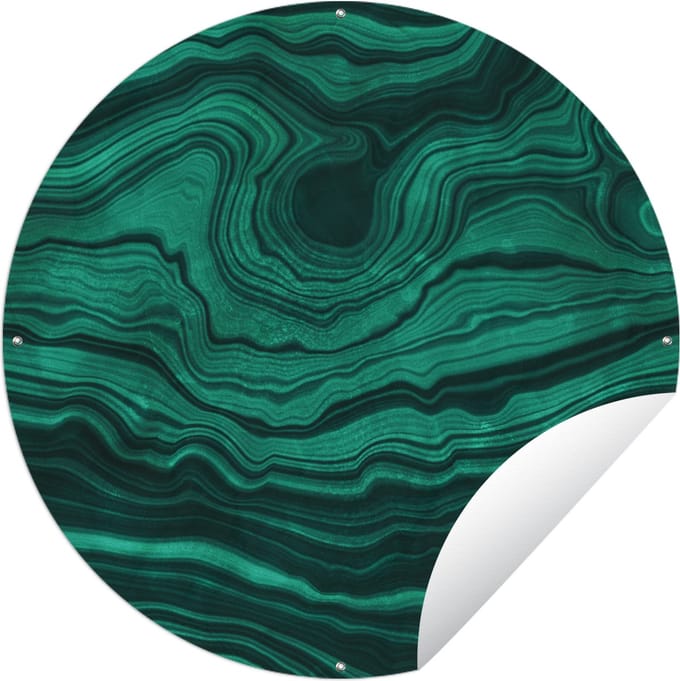 Tuincirkel Agaat - Edelstenen - Geode - 90x90 cm - Ronde Tuinposter - Buiten