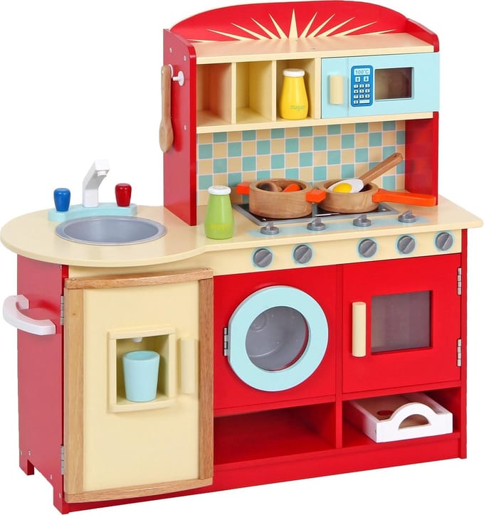 Mentari Speelkeuken rood incl accessoires