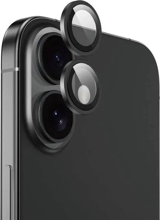 Individuele Ring Cover Camera Lens Protector Geschikt voor: iPhone 16 Plus - HD Heldere Bubble Free Bescherming (Zwart)