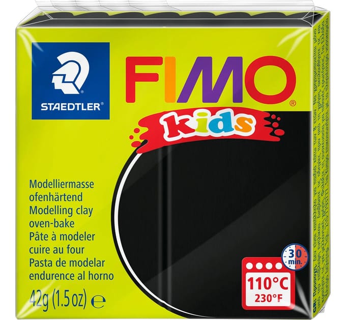 Fimo Kids boetseerklei 42g zwart Klei