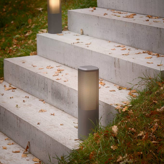 Nordlux Sokkellamp Sidara 45 Seaside, antraciet, aluminium, IP44, E27