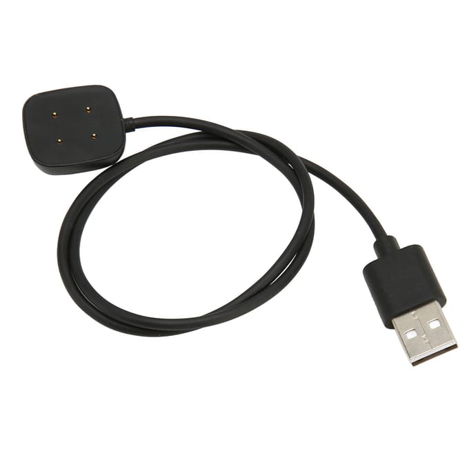 Magnetische Oplader Vervanging USB Oplaadkabel Voor Fitbit Versa4 Versa3 Sense Sense2 Smartwatch black