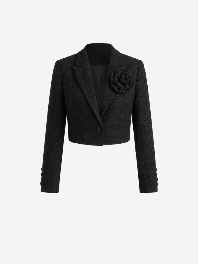 OMBRE Blazer - Regular Fit - Knopen - Effen Zwart M