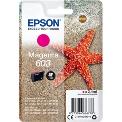 Epson Inktcartridge 1 stuk Origineel - Standaardcapaciteit Magenta voor Printers & Ink | Computing & Kantoor