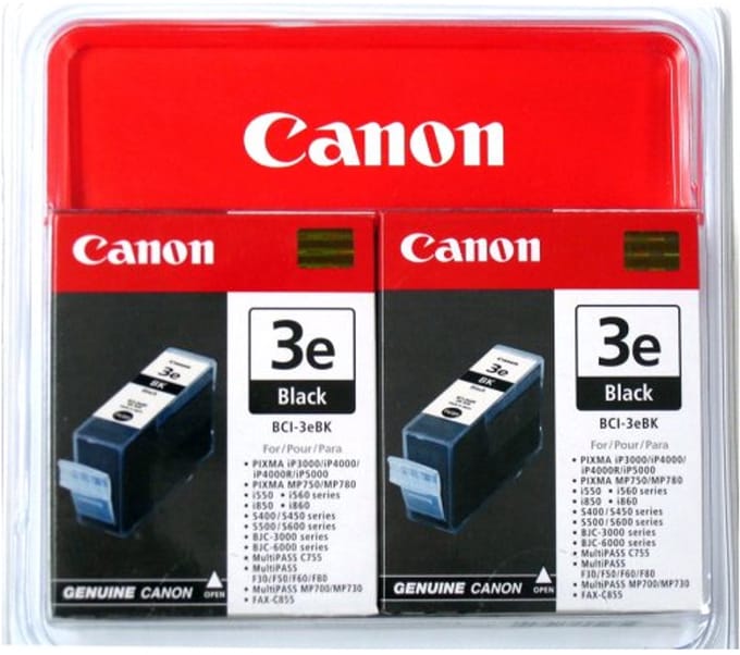 Canon BCI-3eBK twinpack zwart (Origineel)