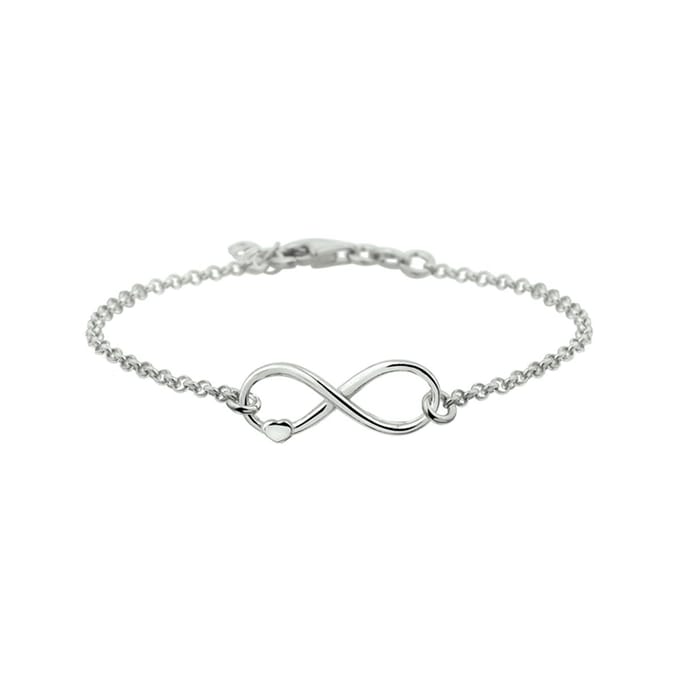 Infinity met Hart Fantasie Armband van Zilver