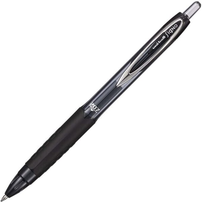 Gelschrijver Uni-ball Signo eco 207E medium zwart 1 Stuks