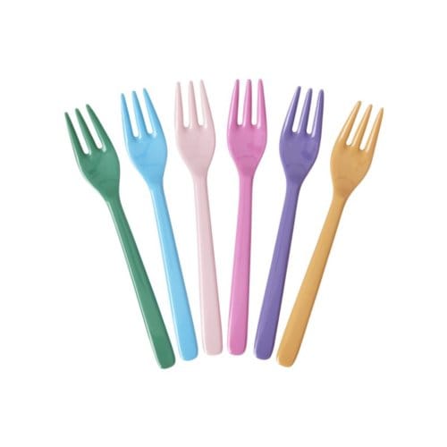 Rice melamine gebaksvorkjes la joie de vivre à 6 stuks