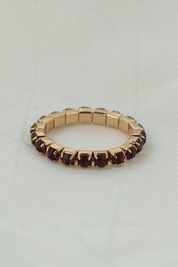 OTAZU Alice Ring Burgundy M/l Taglia: OS | Anelli Outlet | Donna | Marrone