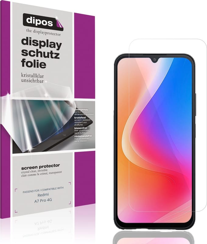 dipos – 4x Beschermfolie geschikt voor Redmi A7 Pro 4G | Krasbestendige & heldere Screenprotector Ultra-Thin