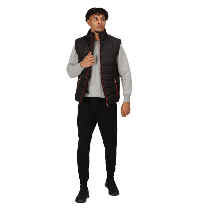 Regatta Thermische bodywarmer Navigate voor heren (Zwart/Klassiek Rood)