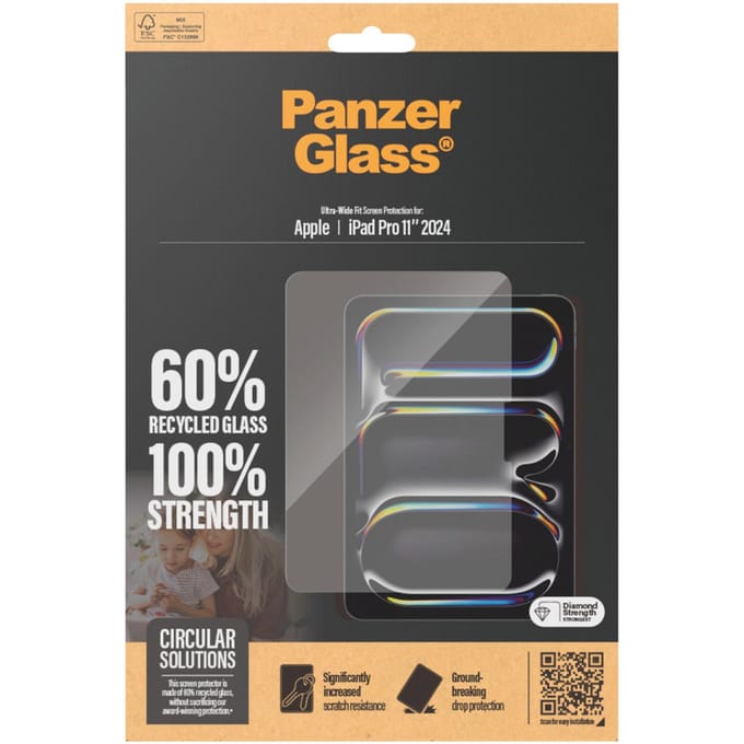 PanzerGlass Ultra-Wide Fit 2831 Screenprotector (glas) Apple IPad Pro 11 (2018), iPad Pro 11 2e Gen, 2020), iPad Pro 11 (3e Gen, 2021), IPad Pro 11...