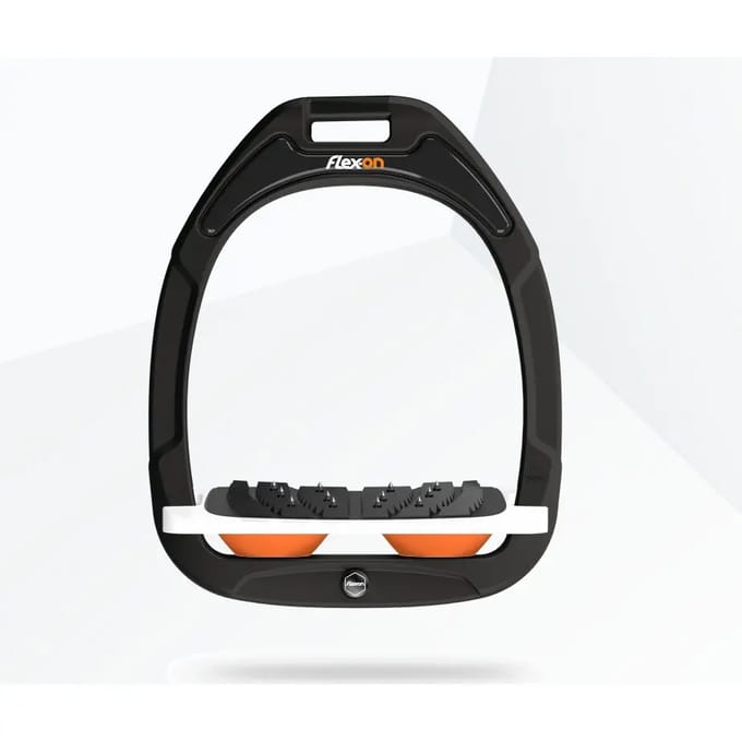 Ultra Grip Ingebogen Stijgbeugels Groen/Wit/Oranje Flex-On Green Composite