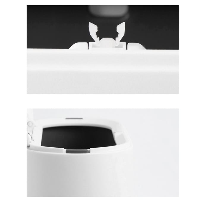 Mini Prullenbak met Deksel Kleine Bureau Aanrecht Afvalbak Pop-up Tiny Afvalbakje voor Badkamer wit