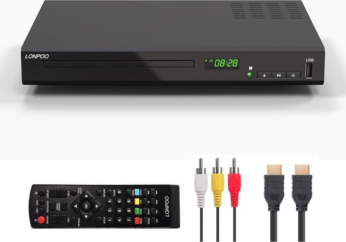 HD Blu-Ray Disc-speler met HDMI-kabel - Volledig HD 1080P, CD-speler en USB-ingang