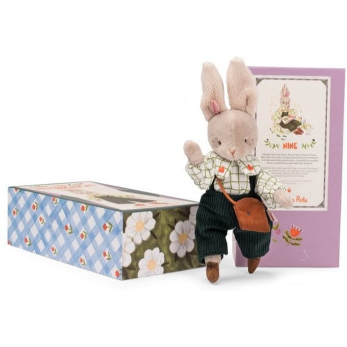 Moulin roty knuffelkonijn les minouchkas - nine - 25,5 cm