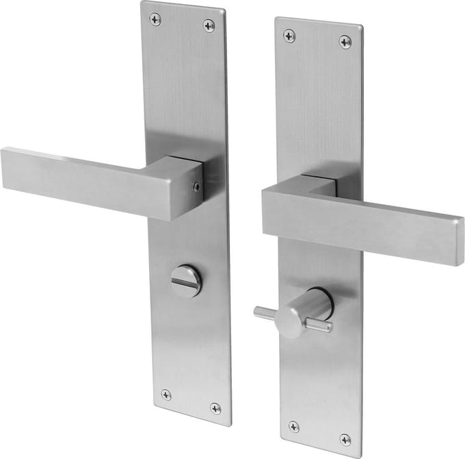 Deurkruk Lavuzo Trapini RVS | WC deurbeslag WC63 | Per set