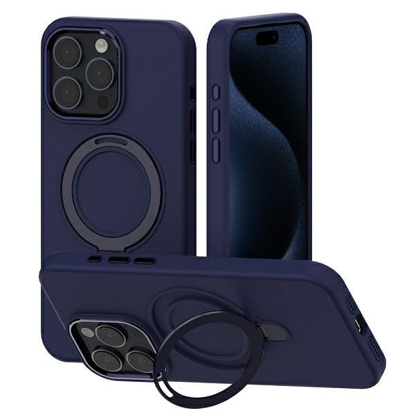 Mercury MagSafe Stand Silicone iPhone 15 Plus 6,7" Blauw