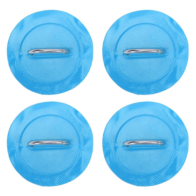 4 Stuks Opblaasbare Boot DRing Pad Patch PVC Duurzaam Marine Roestvrij Staal Vaste Gesp blauw