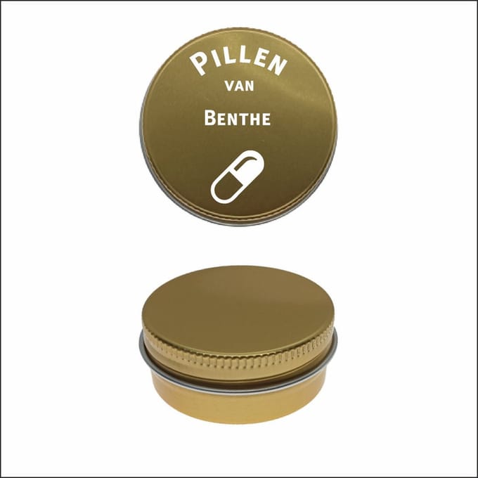 Pillen Blikje Met Naam Gravering - Benthe