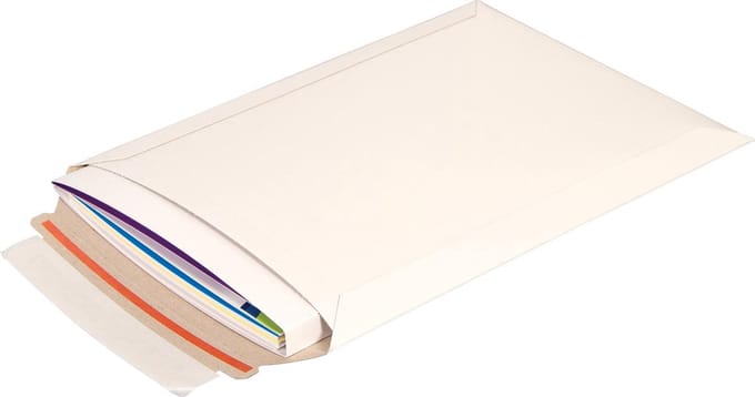 Envelop CleverPack A5 - 176x250mm karton wit - 5 stuks