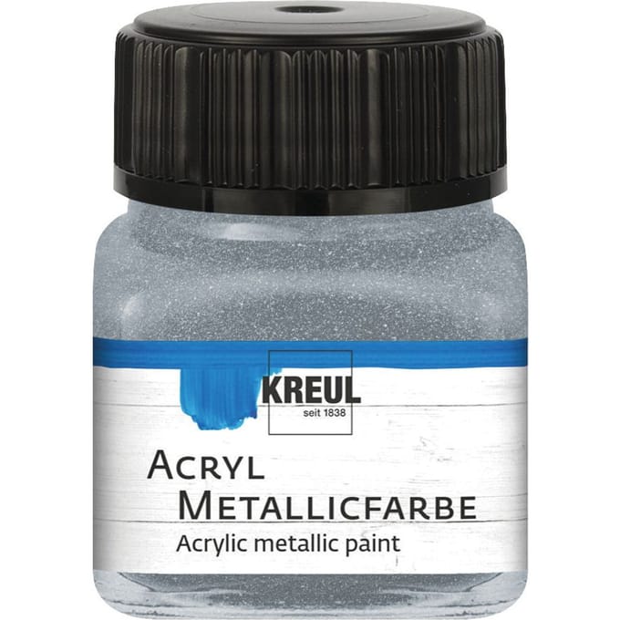 KREUL Acryl Metallic Verf, 20 ml - Zilver