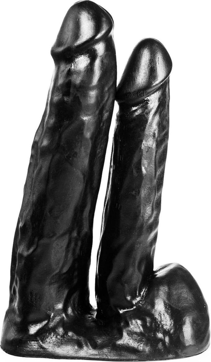 515 line - Dubbele Dildo - Lengtes 20.5 en 15 cm - Zwart