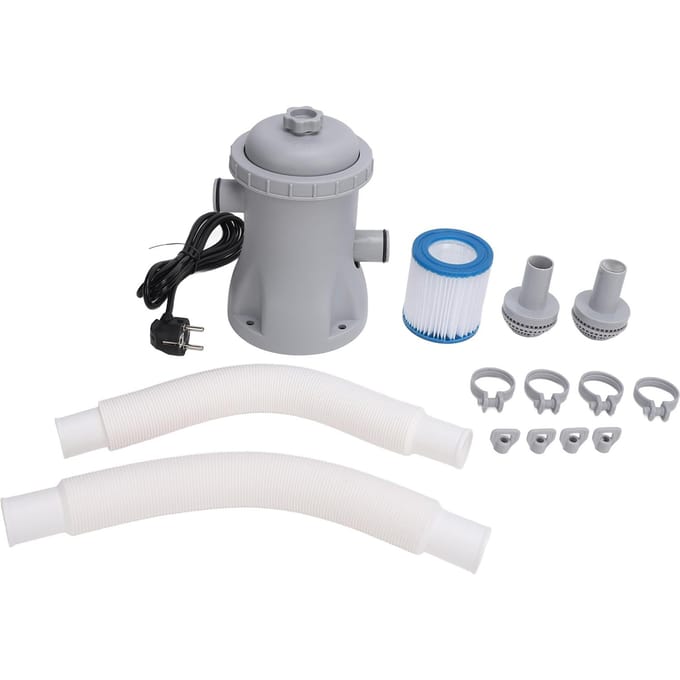 Elektrische Zwembadfilterpomp voor Bovengrondse Zwembaden 330 Gallon Cartridge Zwembadfilters Pomp white