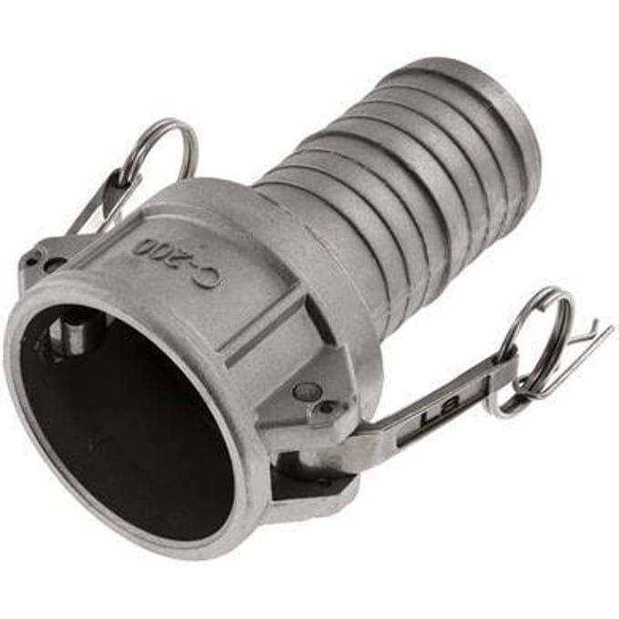 Camlock DN 50 (2'') Koppeling Aluminium met slangpilaar (50 mm) Type C MIL-C-27487