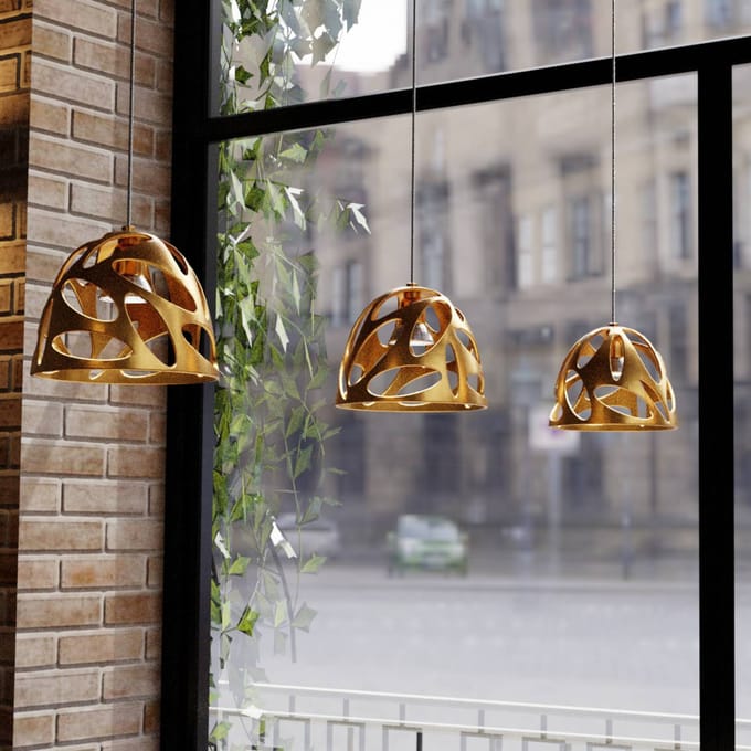 Holländer Hanglamp Talismano, goud, Ø17cm