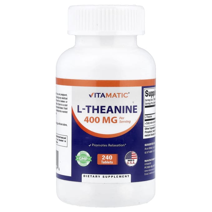 Vitamatic, l-theanine, 240 tabletten (200 mg per tablet)