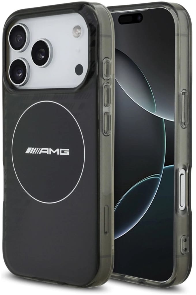 Mercedes AMG Double Layer Transparent Smocked MagSafe Case for iPhone 17 Pro - Black