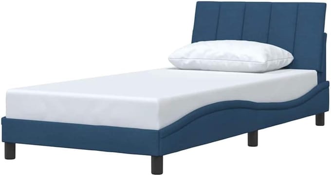 Bedframe - Eenpersoonsbed - Goede nachtrust - Met lattenbodem - 100x200 cm - Blauw