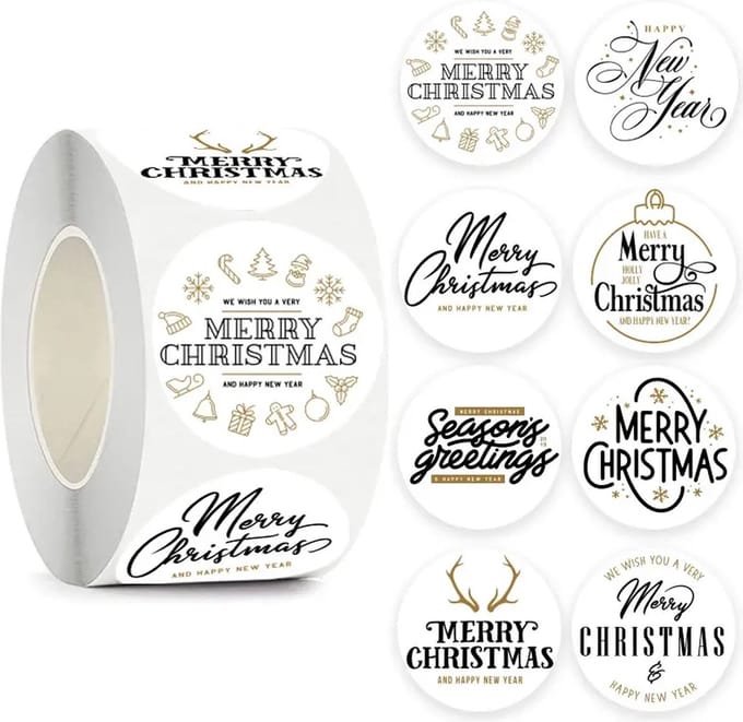 Without Lemon - Kerststickers 2023 - 500 stuks - Sticker size: 2.5cm - Kerst - Cadeau - Versiering - Verpakking
