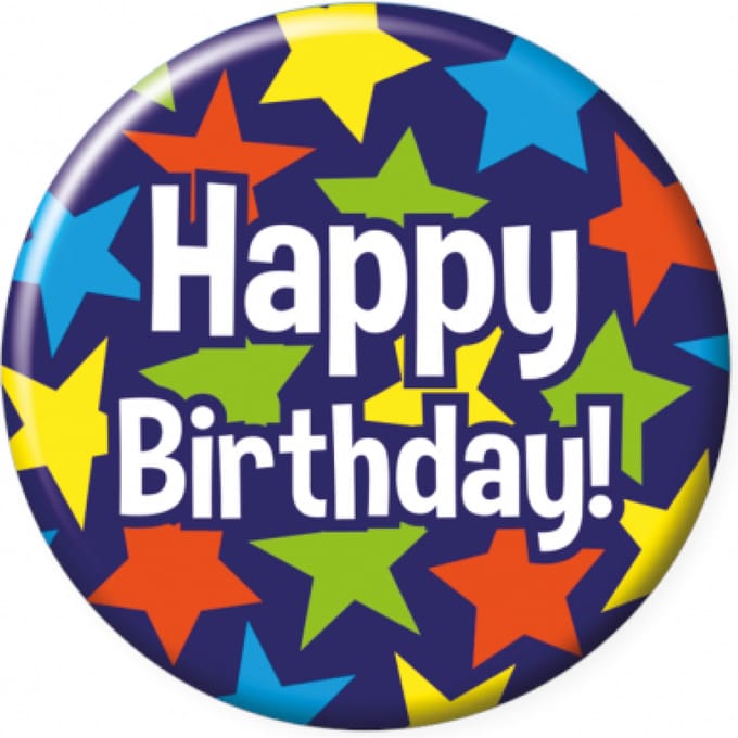 Button klein - Happy birthday