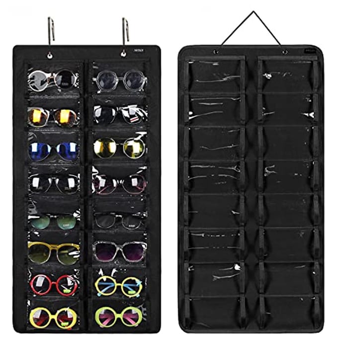 Zonnebril Organizer Muur Pocket - Stofdichte Bril Houder met 16 Slots