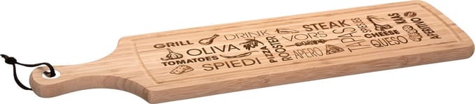 Secret de Gourmet Serveerplank - bamboe hout - tapas - 59 x 15 cm - hapjes plank