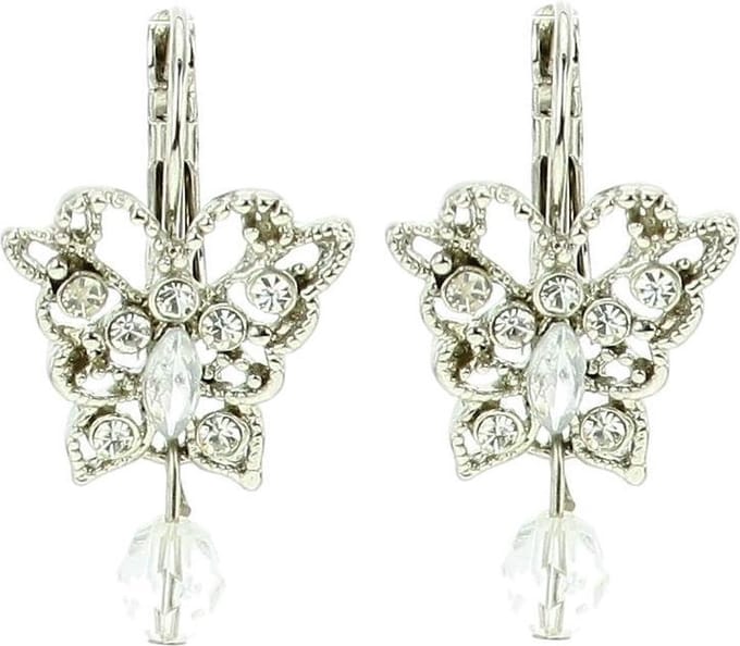 Behave - Oorbellen met vlinderhanger - Romantische stijl - 3 cm lang
