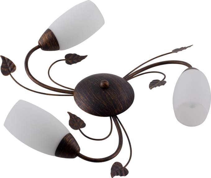 Plafonniere - bruin - VENEZIA - glas - Ø 50cm - E14 - 60800323X - Globo