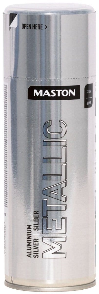Maston Metallic - aluminium zilver - spuitverf - 400 ml - spuitbus verf