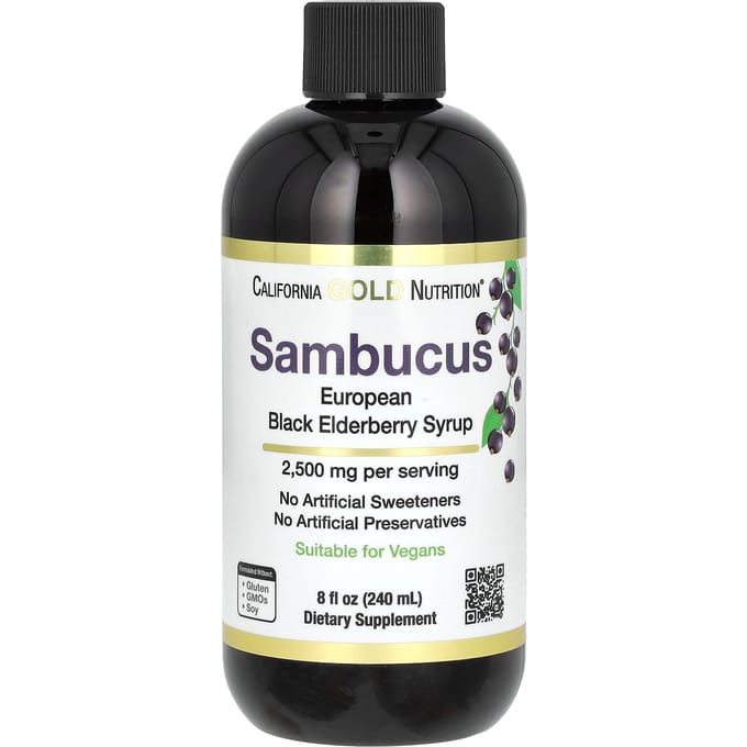 California Gold Nutrition, Sambucus Sureau pour Adultes, 8 fl oz (240ml)